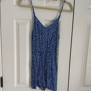 Divided Navy Floral Mini Dress